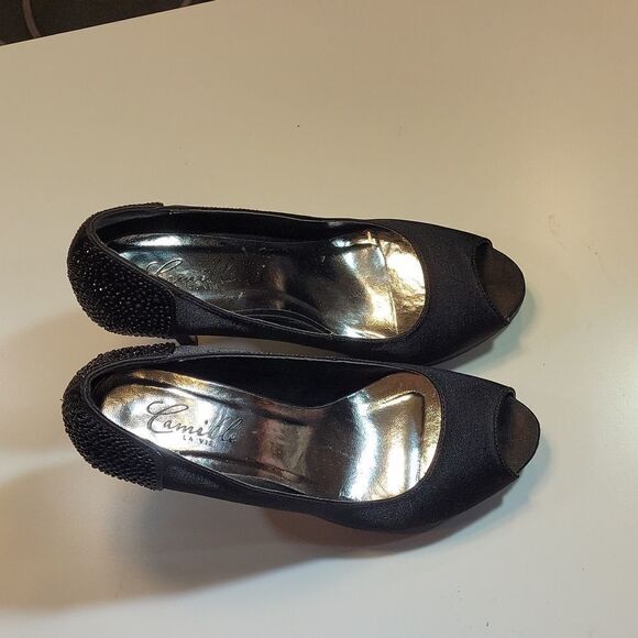 CAMILLE LA VIE PEEP TOE HIGH HEEL STILETTOS PUMP SHOES - Picture 5 of 15